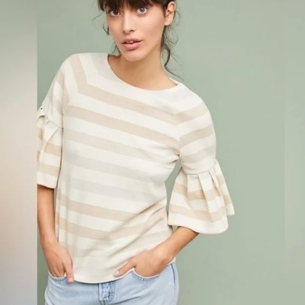 MAEVE | Anthropologie Helsa Bell Sleeve Boho Top Medium
